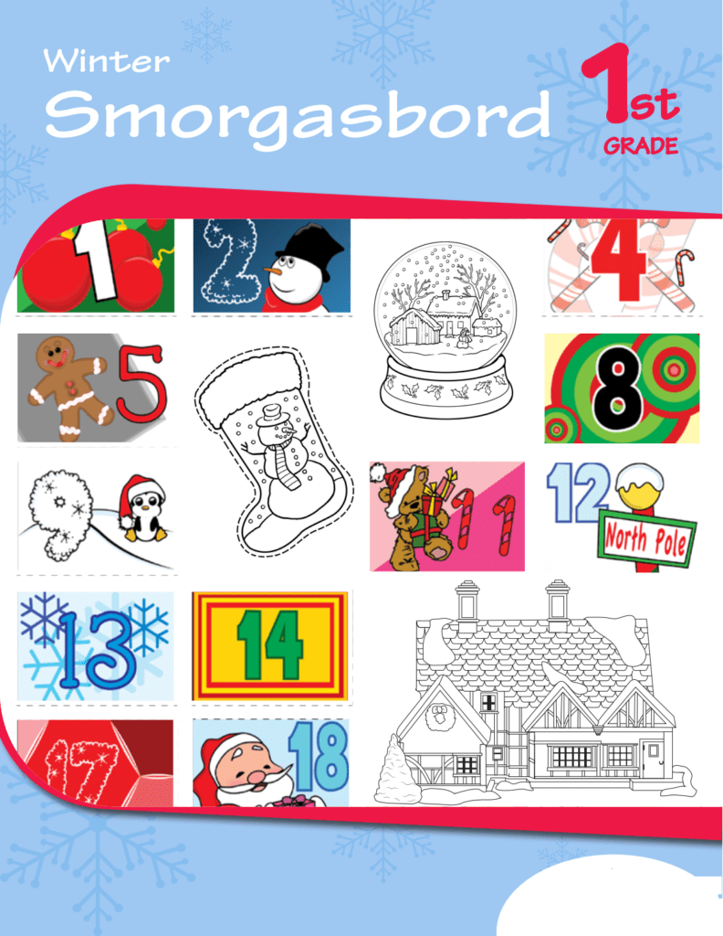 Rich Results on Google's SERP when searching for 'Winter Smorgasbord 1st Grade Workbook'